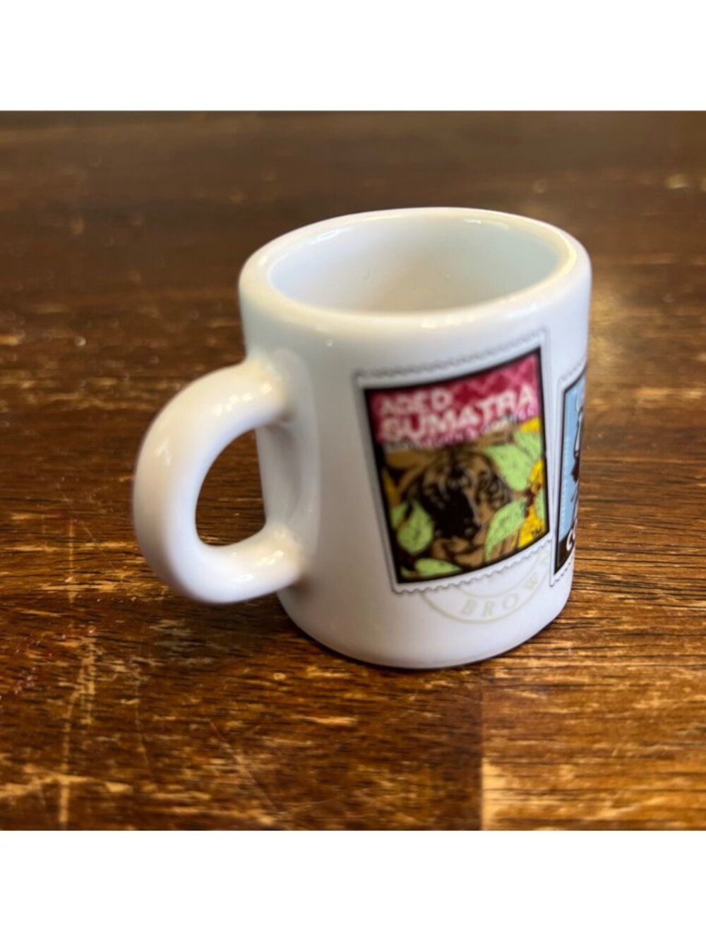 Starbucks Miniature Coffee Mug Vintage Blend Labels Ceramic Collectibles 2004 - Picture 5 of 8